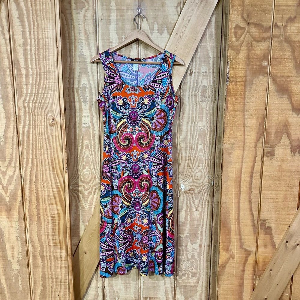 MSK Petite Paisley Midi Shift Dress